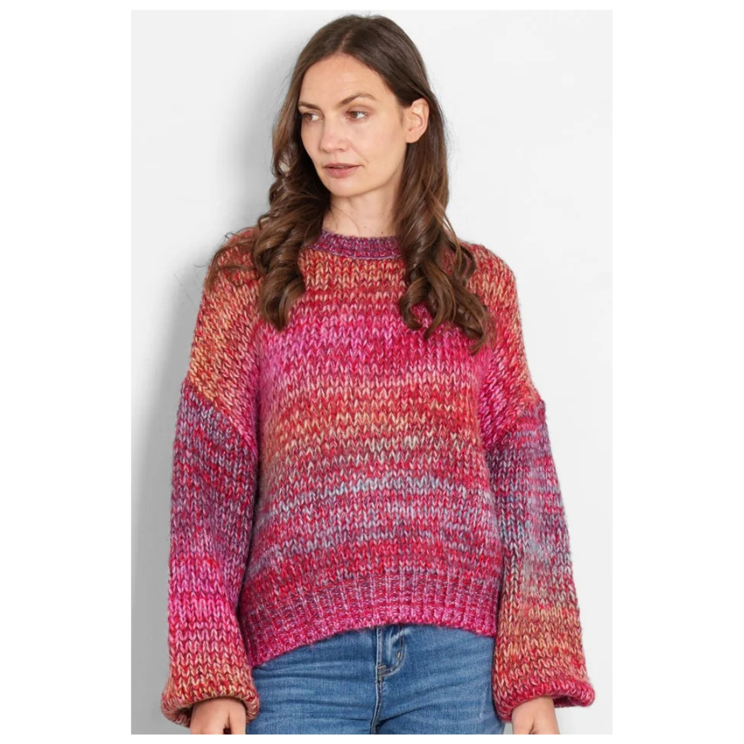 Sarta Opal Wool Blend Jumper Pink Ombre Stripe
