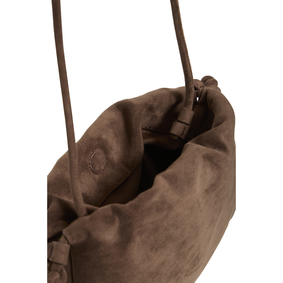 B Young Suede Pouch Bag French Roast 20819430