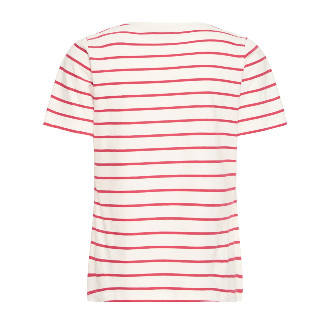Fransa Tiana Tee V Pink Stripe 20617765