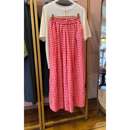 Bellavie Gingham Pants Red 3003