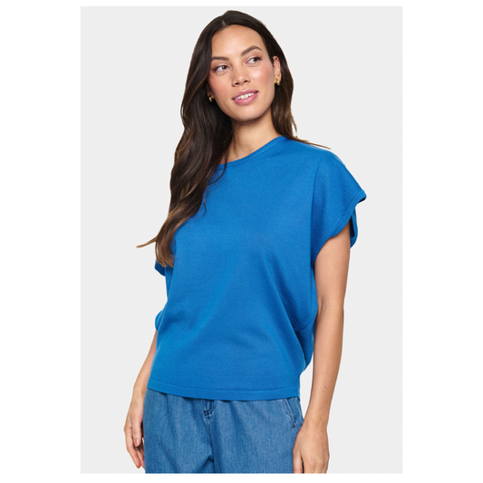Saint Tropez Mila SS RN Pullover Campanula 30513284