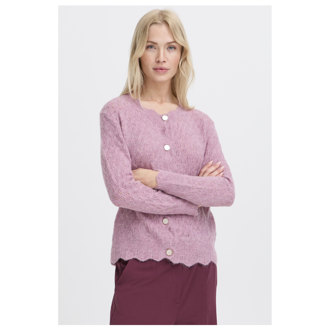 B Young Monna Pointelle Cardigan Orchid Haze 20818088