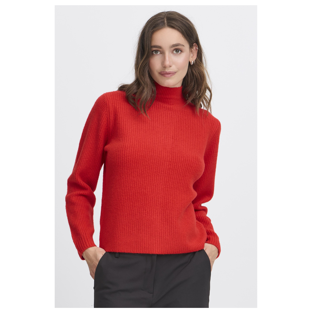 Ichi Ducie Jumper Fiery Red 20124039