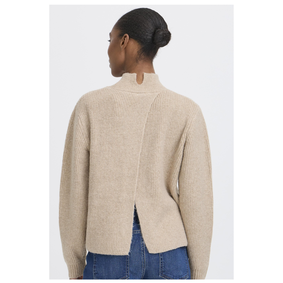 Ichi Ducie Jumper Oatmeal Melange 20124039