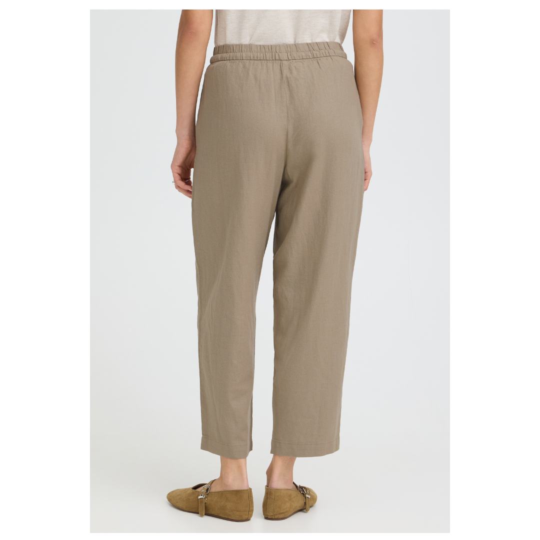 Ichi Linno Barrel Pants Timber Wolf 20122912
