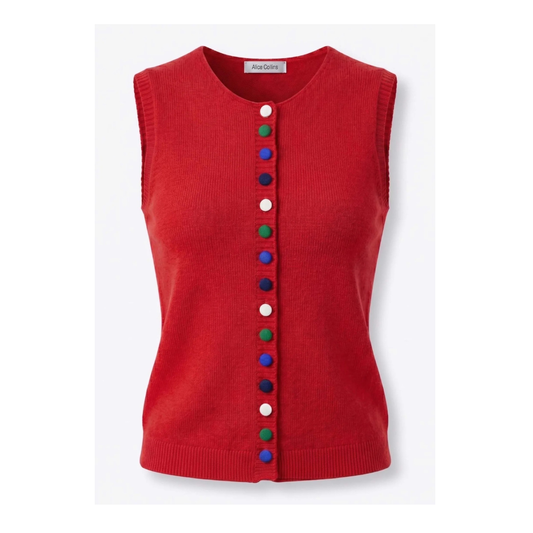 Alice Collins Cindy Waistcoat Ruby 037A124