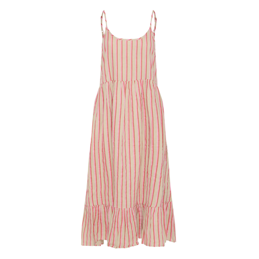 Ichi Foxa Midi Dress Azalea Stripe 20126027