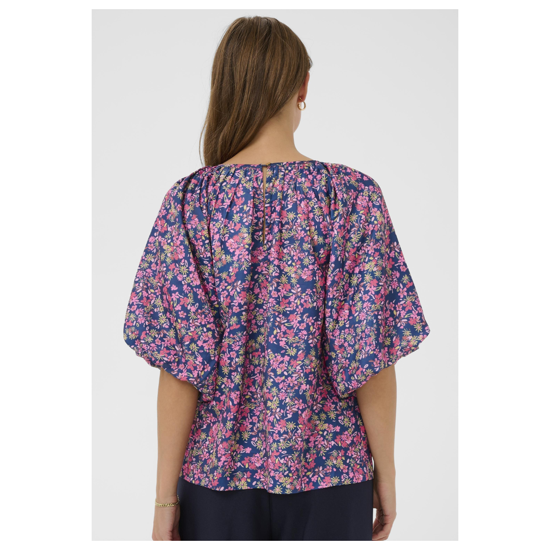 Saint Tropez Onneli Blouse Navy Peony Blooms 30514749