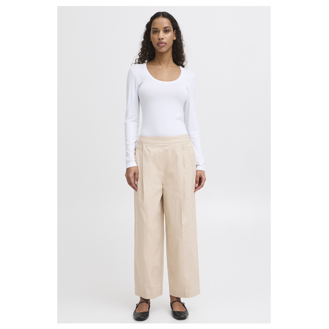 Ichi Unica Pants Oxford Tan 20120766