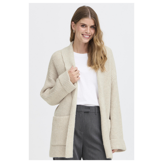 Fransa Beverly Cardigan Oatmeal 20617149