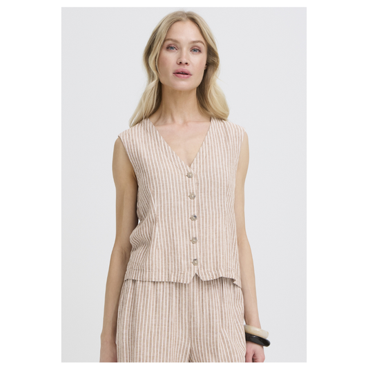 B Young Falakka Waistcoat Woodsmoke 20818821