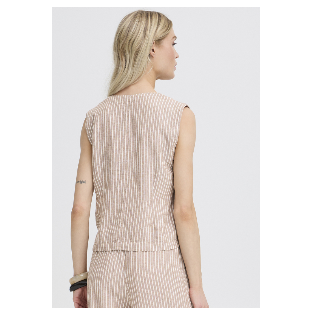 B Young Falakka Waistcoat Woodsmoke 20818821