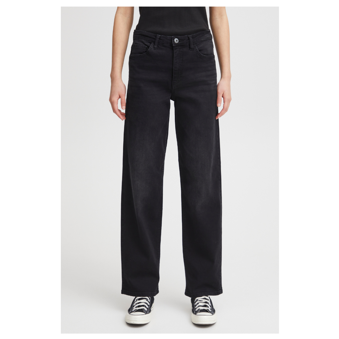 Ichi Twiggy Straight Jeans Black 20119128