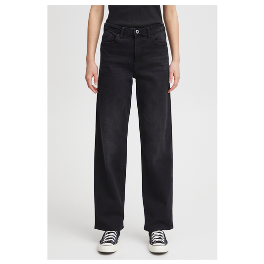 Ichi Twiggy Straight Jeans Black 20119128