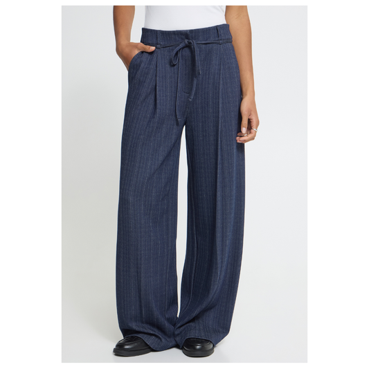 Ichi Kate Pinelle Wide Pants Dark Blue 20126820