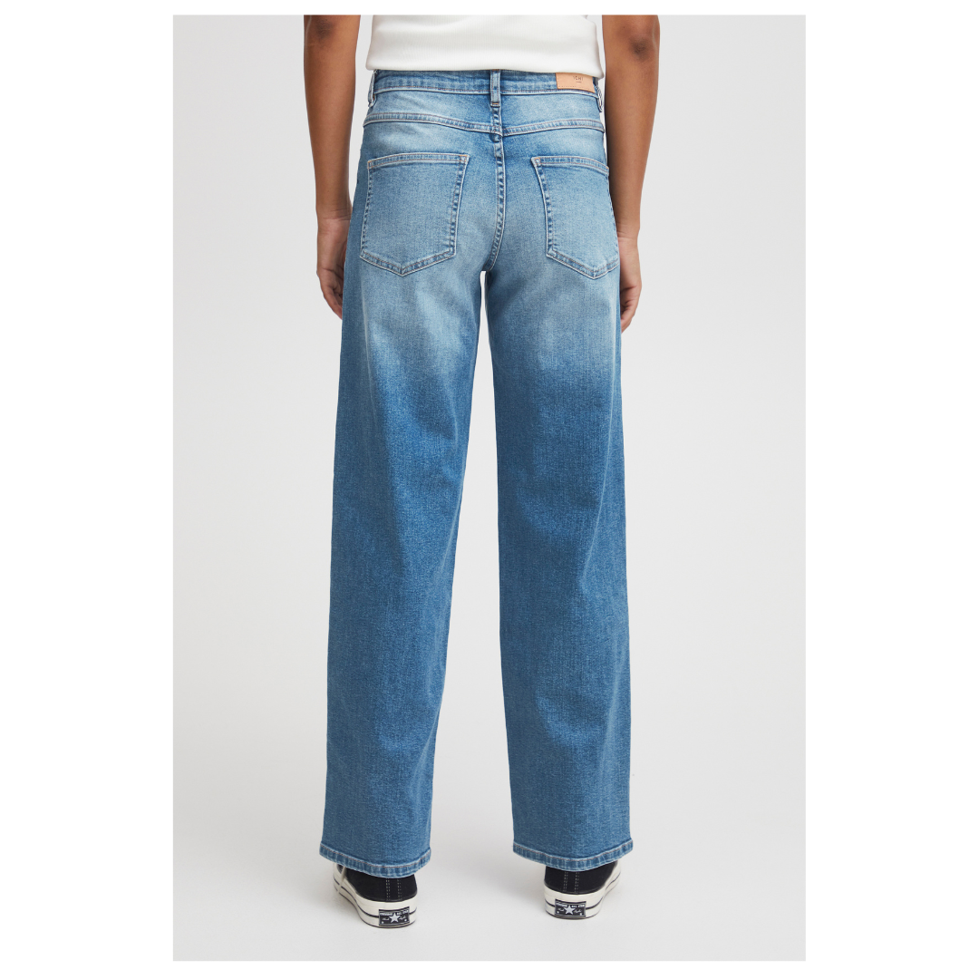 Ichi Twiggy Straight Long Jeans Light Blue 20119128