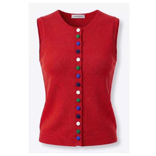 Alice Collins Cindy Waistcoat Ruby 037A124