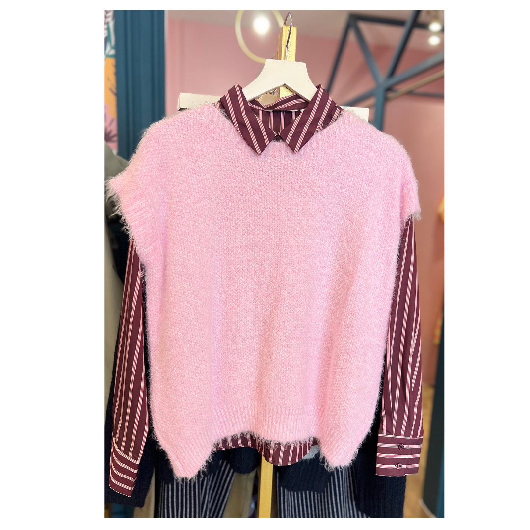 Marta Du Chateau Laya Vest Pink 8039