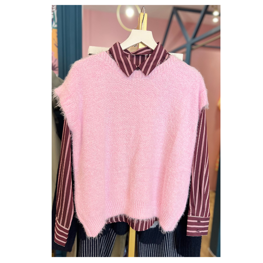 Marta Du Chateau Laya Vest Pink 8039