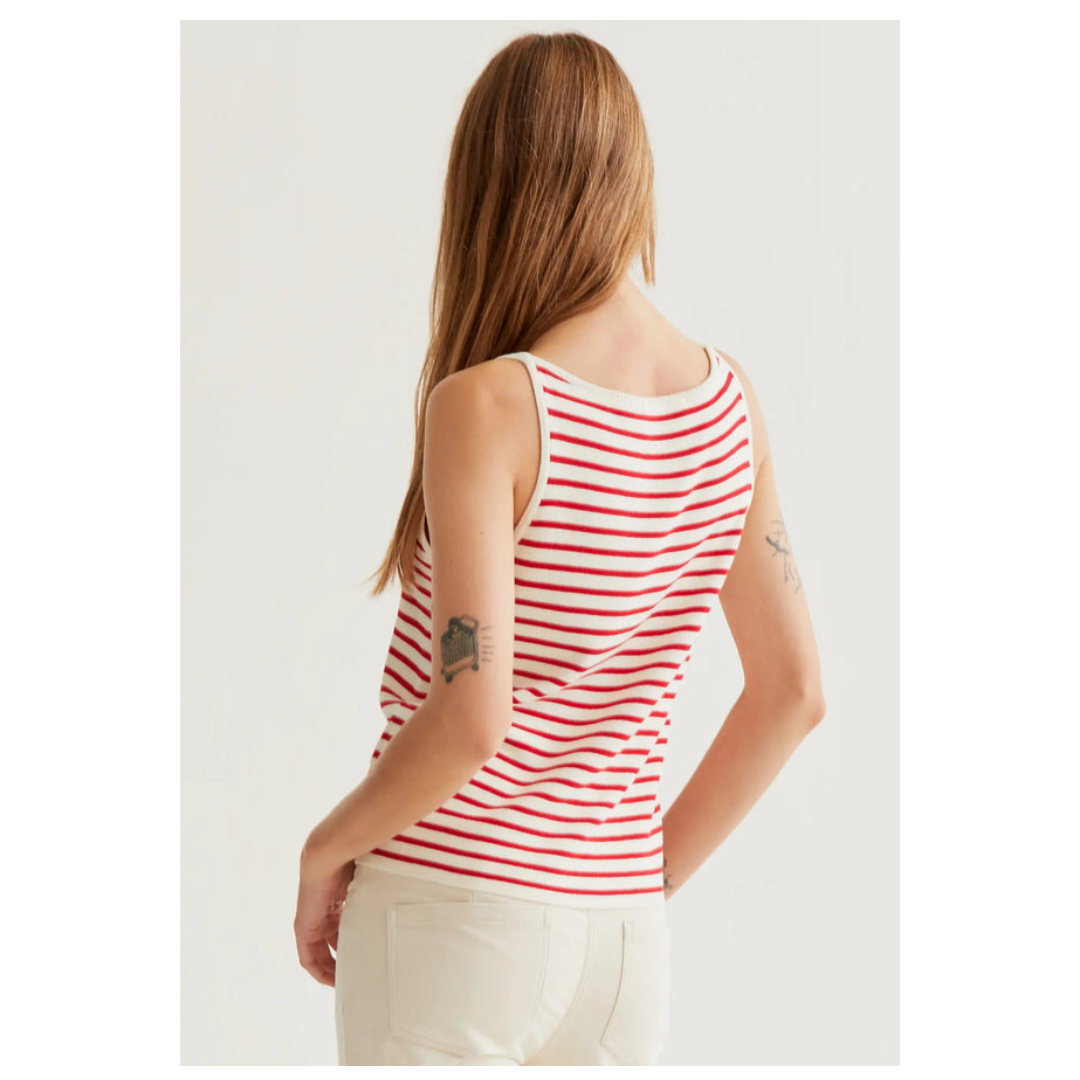 Compania Fantastica Knit Vest Red Stripe Strawberry 10307