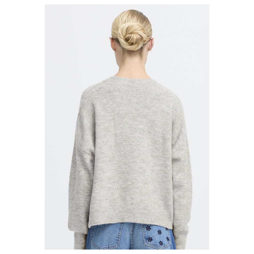 B Young Monna Jumper Mid Grey Melange 20817120