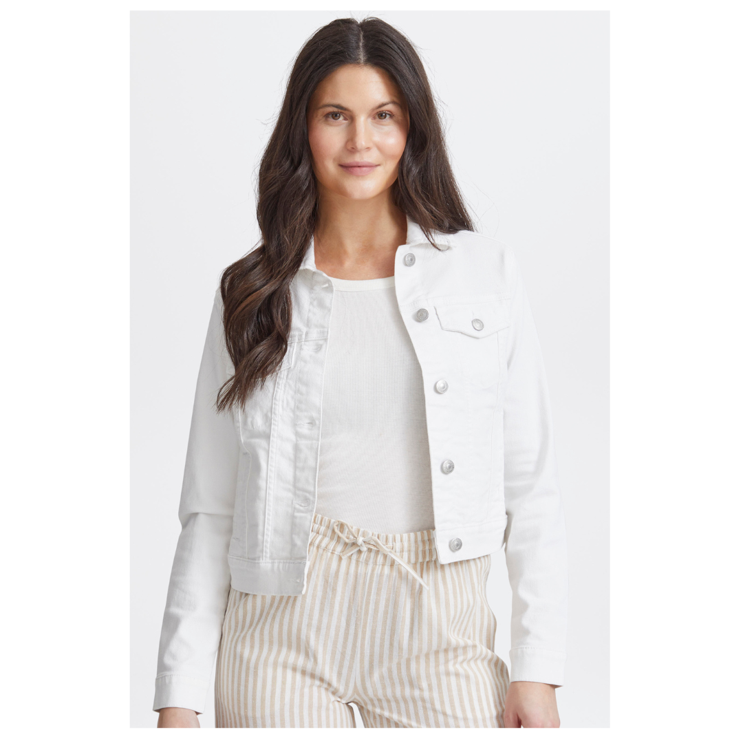 Fransa Denima Jacket Antique White 20615240