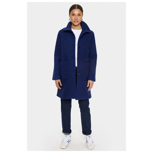 Saint Tropez Ferddy Wool Coat Midnight Sail 30513444
