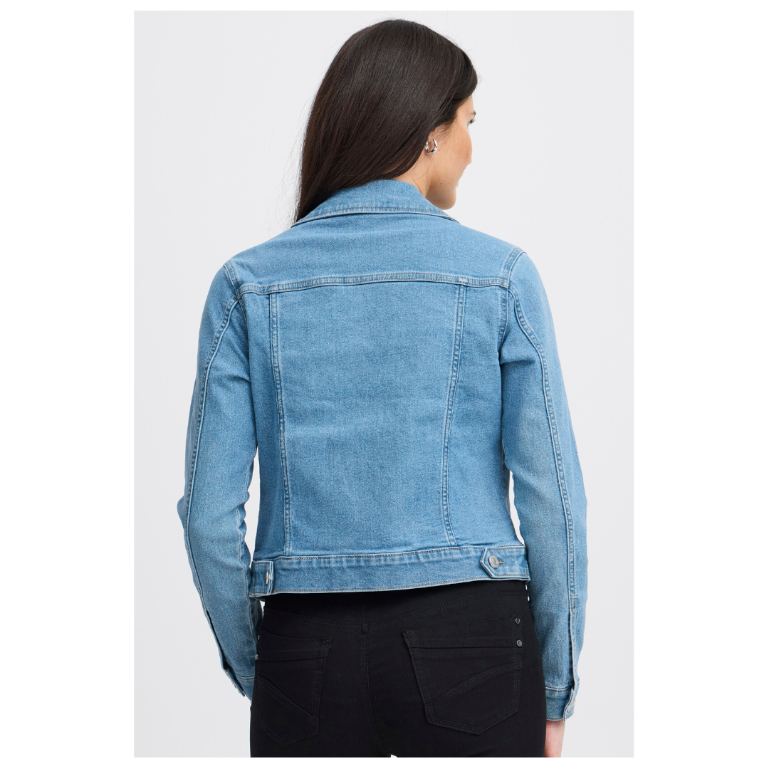 Fransa Denima Jacket Light Blue 20615240