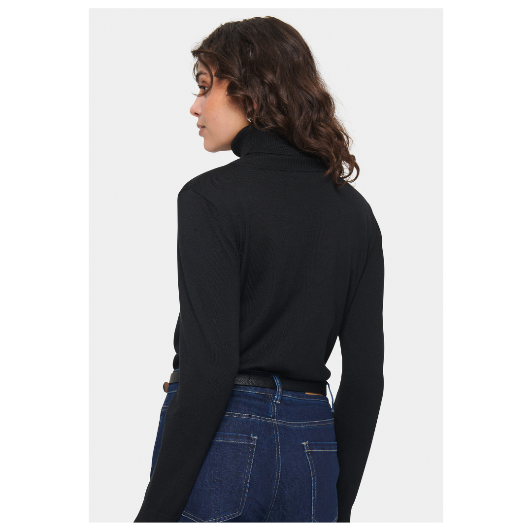 Saint Tropez Mila Rollneck Pullover Black 30500018