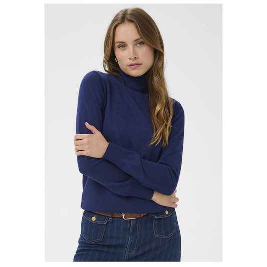 Saint Tropez Mila Rollneck Pullover Navy Peony 30500018