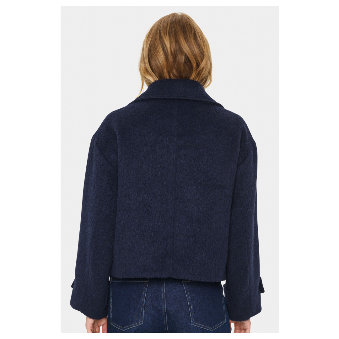 Saint Tropez Lira Short Wool Coat Night Sky 30514294