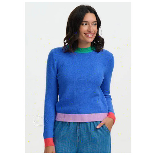 Sugarhill Brighton Honor Jumper Blue Colourblock K0960