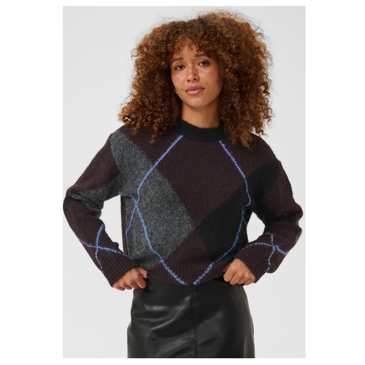 Kaffe Grith Knit Pullover Dark Grey Melange 10512015
