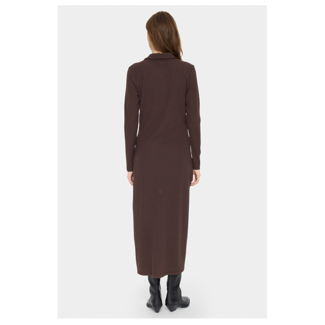 Saint Tropez Goda Dress Dark Oak 30513502