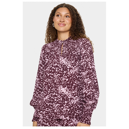 Saint Tropez Malika Blouse Fudge Spotty 30514405