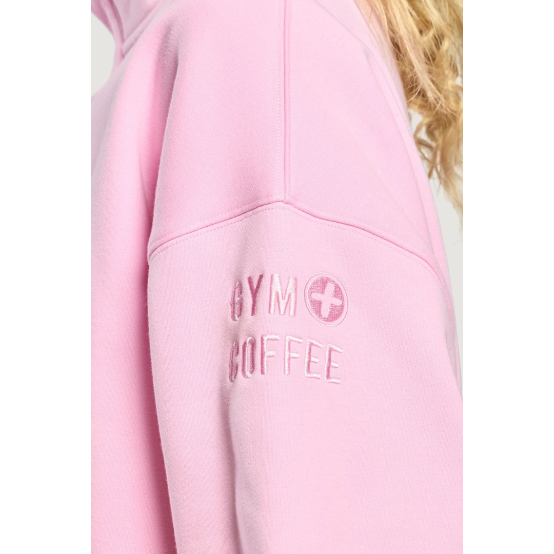 GymplusCoffee Sierra Snap Collar Sweatshirt Pink Blossom