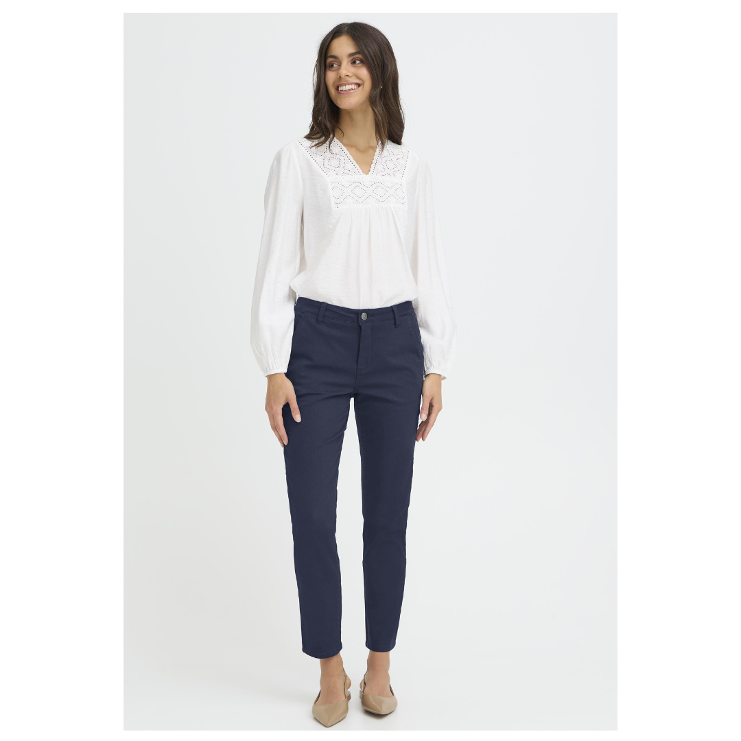 Fransa Zenia Tessa Pants Navy Blazer 20617461