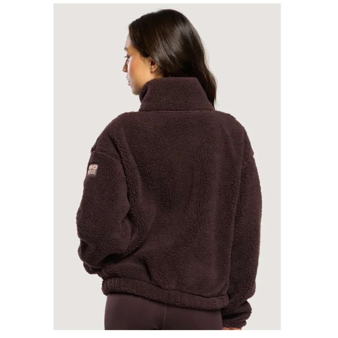 GymplusCoffee Industry Fleece High Collar Jacket Mocca Bean