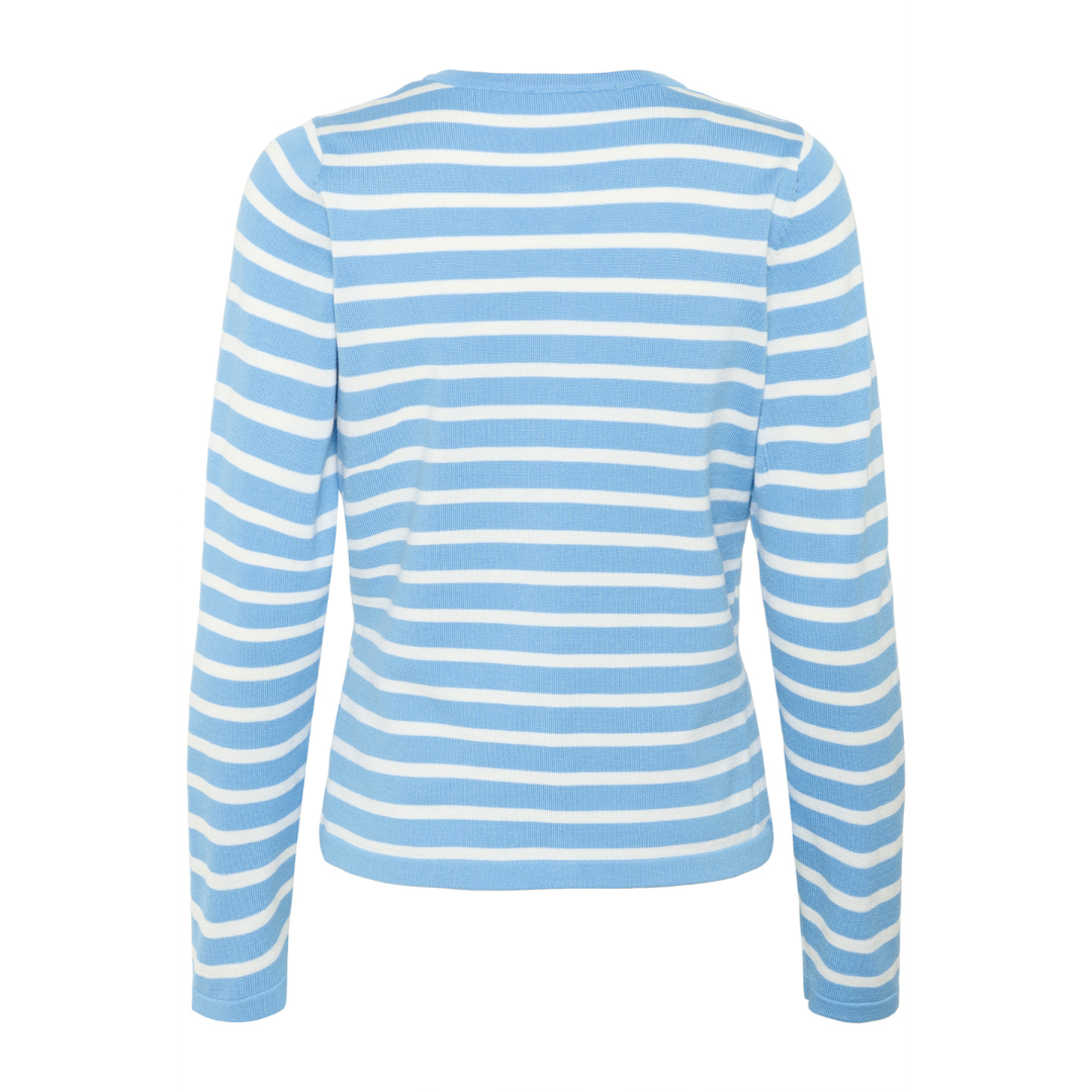 Saint Tropez Mila Striped Cardigan Ethereal Blue Ice 30513767
