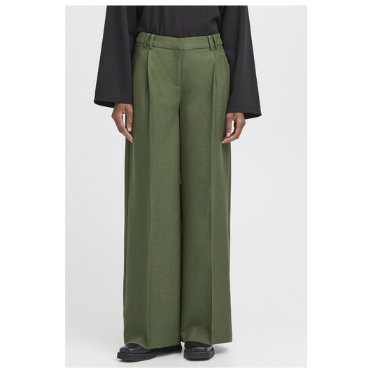 Ichi Lexi Pants Rifle Green 120124230