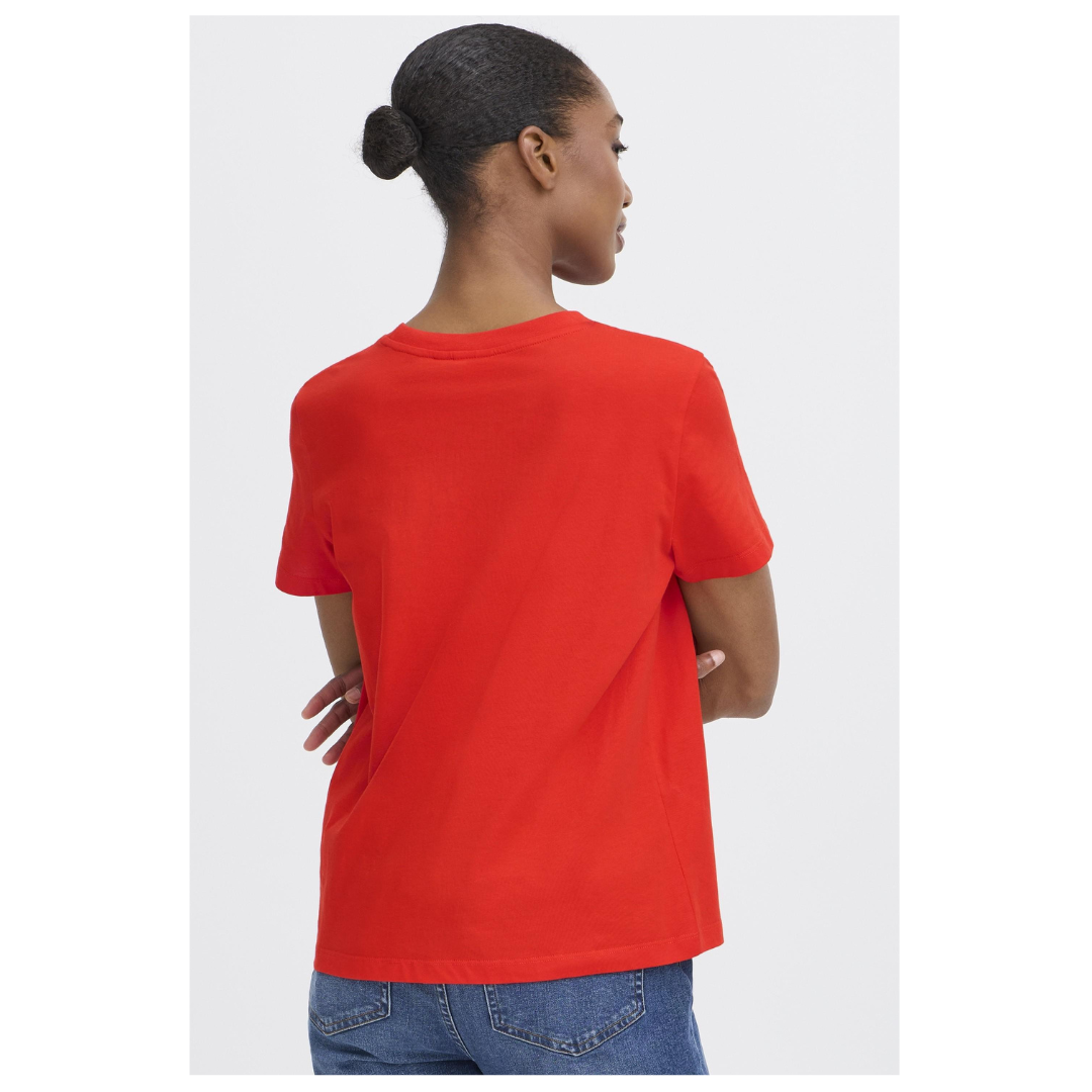 Ichi Camino T Shirt Fiery Red 20124245