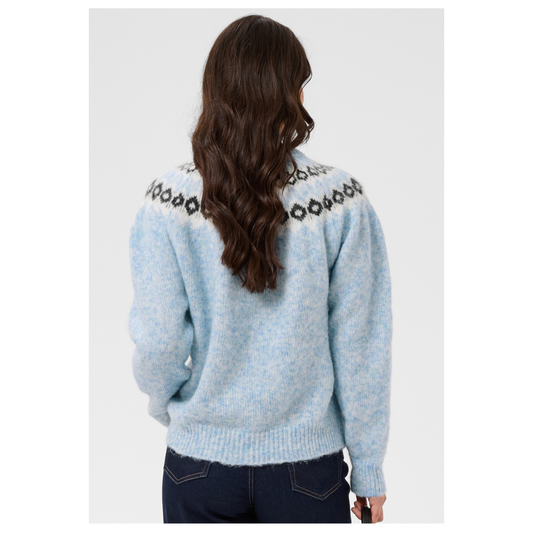 Kaffe Berta Pullover Blue Melange Grey 10512107