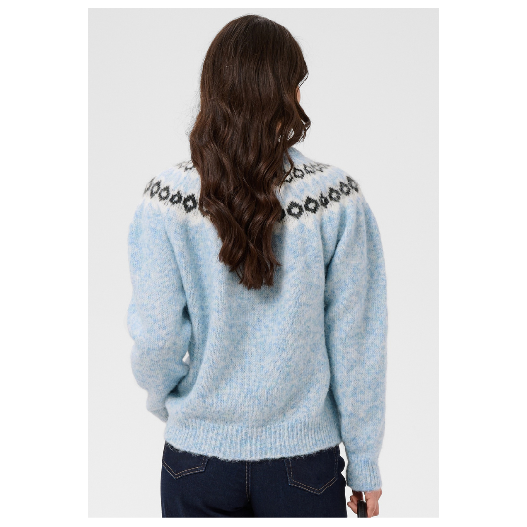 Kaffe Alberta Pullover Blue Melange Grey 10512107