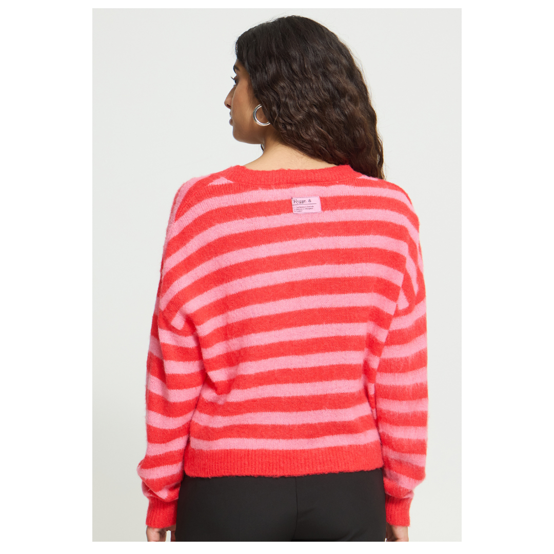Ichi Blush Cardigan Poinsettia 20126389