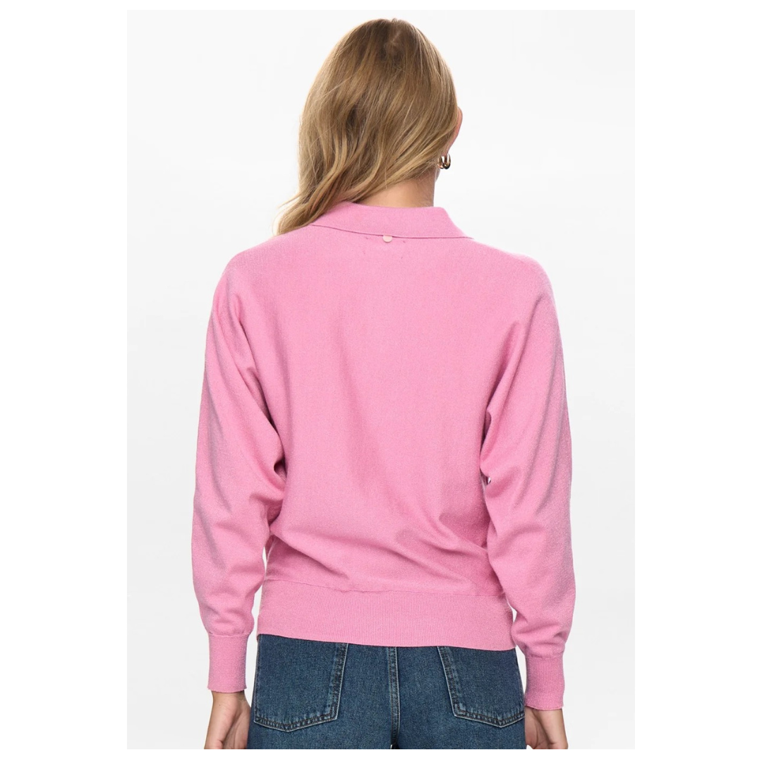 Numph Nudajana Polo Top Fuchsia Pink 706426