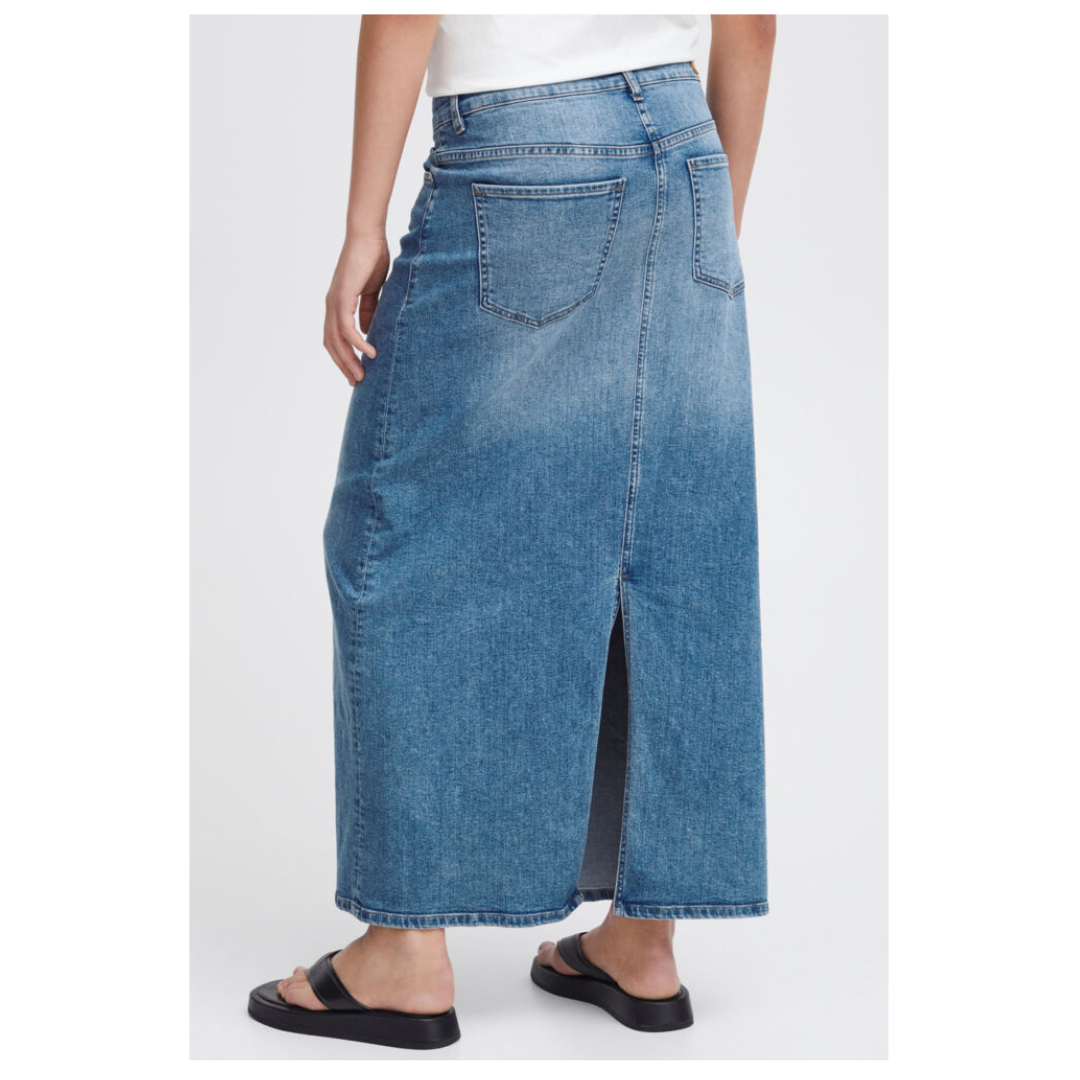 Ichi Twiggy Denim Skirt Light Blue 20121394