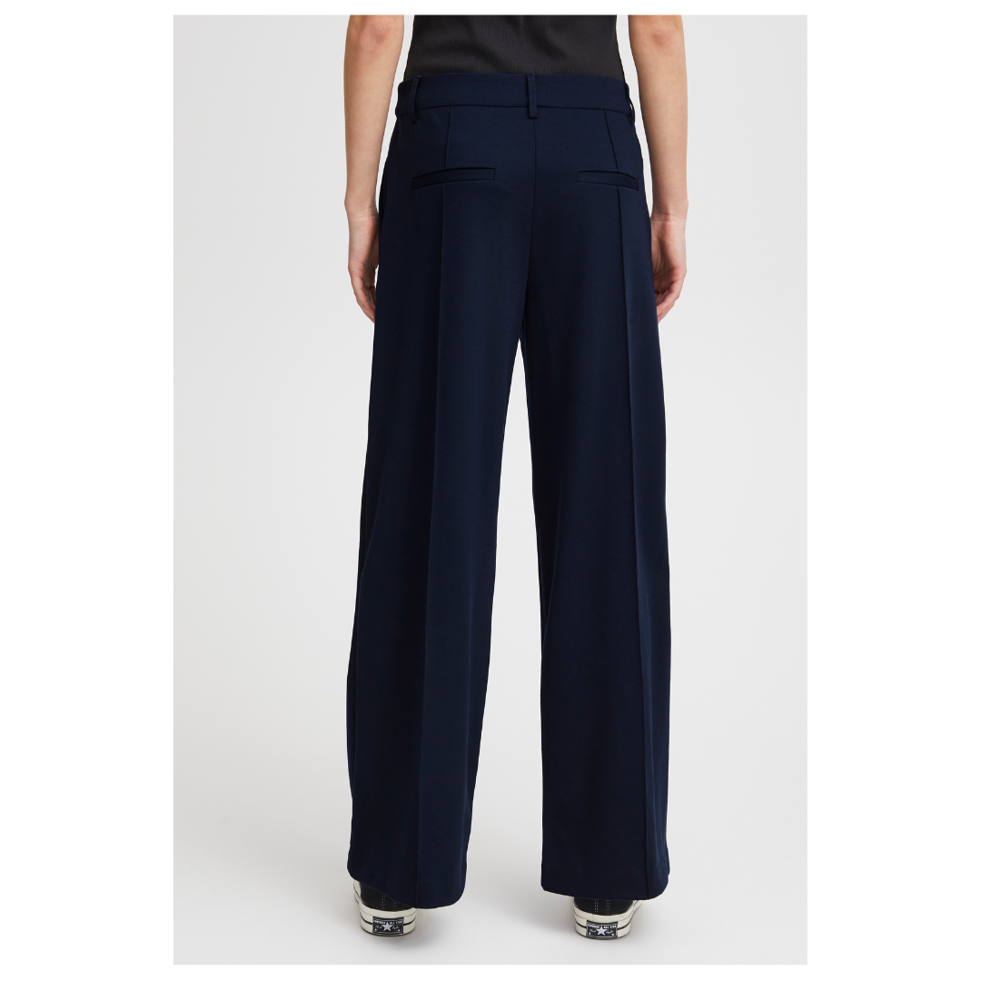 Ichi Kate Sus Office Wide Pants Total Eclipse 20116768