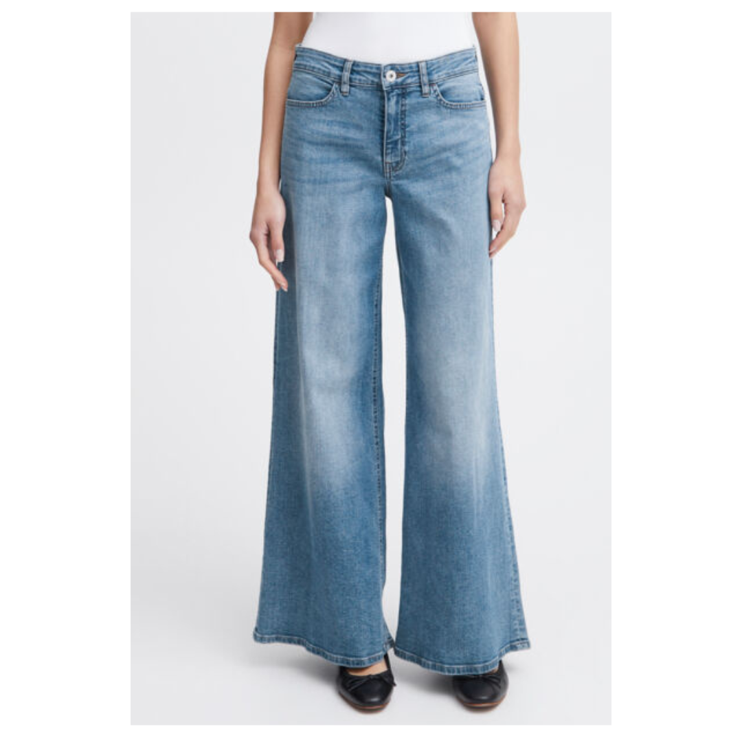 Ichi Twiggy Wide Jeans Light Blue 20119022