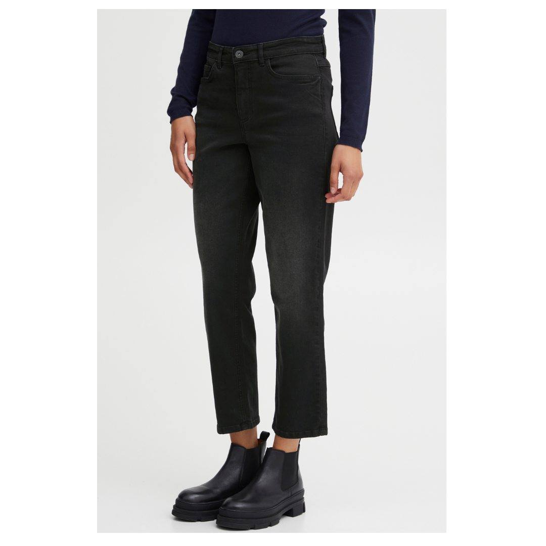 Ichi Raven Twiggy Jeans Black 20110967