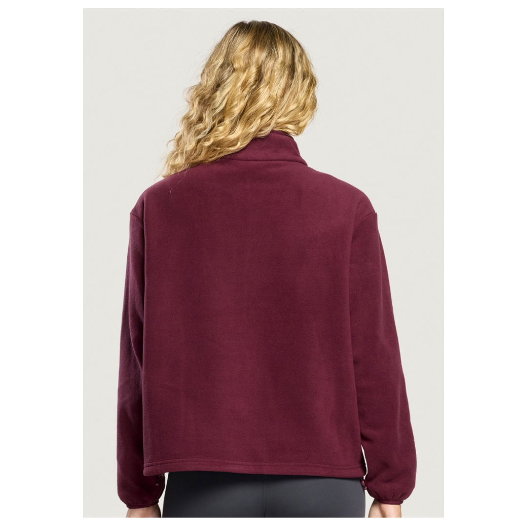 GymplusCoffee Polar Half Zip Fleece Cherry Crush